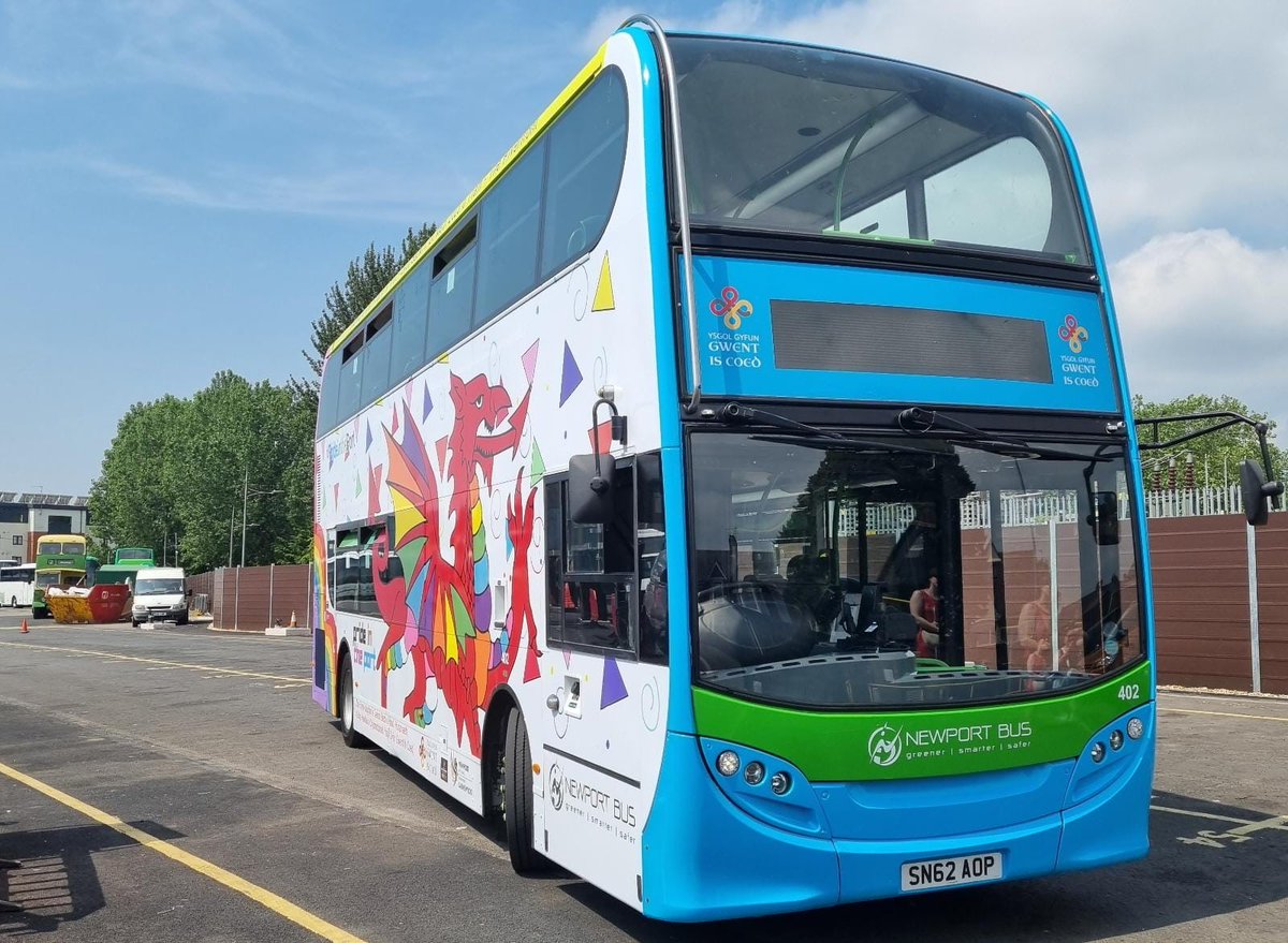 Wow! Wow! Wow! This is just amazing 

Thank you @NewportBus for you're support again for #Pride23, this just pridemazing #RidewithPride Newport

#educate #embrace #empower
Well done to our youth for designing this year's #PrideBus
@PinkNews @PinkMediaLGBT