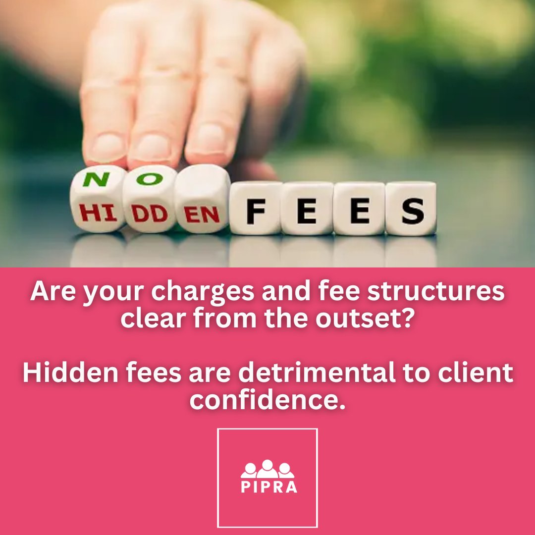PIPRAOfficial's tweet photo. We at PIPRA made it clear in our Code of Professional Standards that all member organisations must make fees clear from the outset.

@HRProbate #probate #probateresearch #professionalstandards #legal #law #probatelaw #solicitor #will #probatelawyer #estate #grantofprobate https://t.co/s2jTmtQTNI