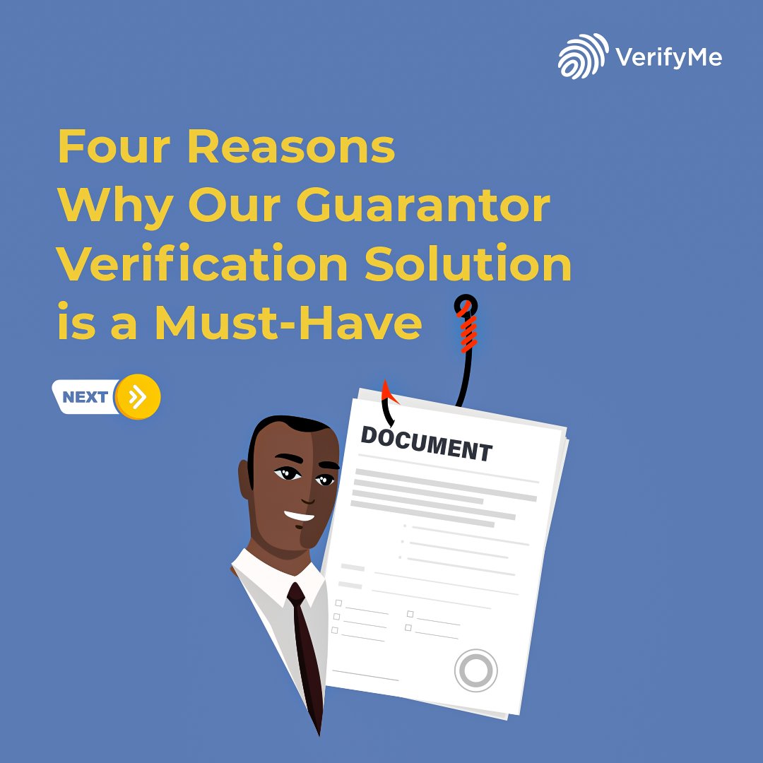 officialVMN's tweet photo. Streamline your hiring process with our Guarantor Verification Solution.  Our system checks the credibility of the guarantor provided by a new hire, giving you peace of mind knowing that you're hiring a trustworthy person.  
#VerifyMeNigeria #KYE #GuarantorVerification https://t.co/wtY1nFHk3W