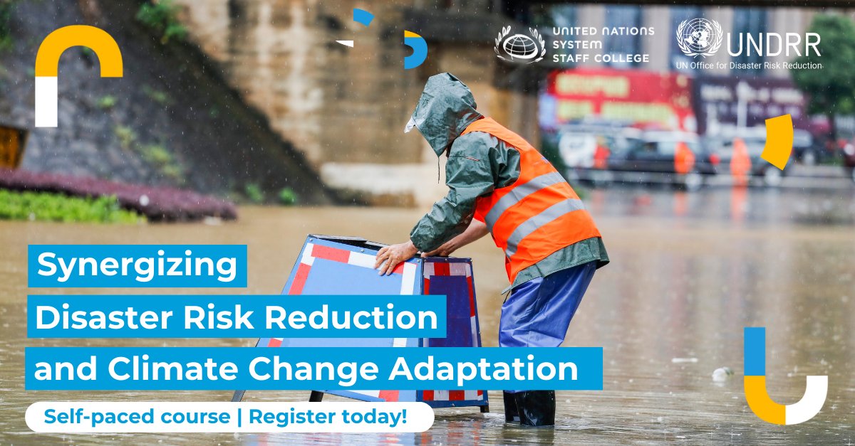🌐 FREE ONLINE COURSE
@UNSSC and @UNDRR have developed a leadership module focusing on:
🔸 implementing disaster risk reduction
🔸 climate change adaptation
🔸 integrated planning
This two-hour course is free of charge and open to everyone ➡️ ow.ly/Q2i950OLxaQ
