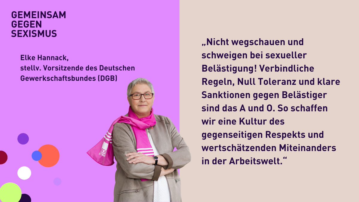 Elke Hannack, stellv. Bundesvorsitzende des Deutschen Gewerkschaftsbundes @dgb_news hat die 'Gemeinsame Erklärung gegen #Sexismus und #sexuelle #Belästigung' unterzeichnet und ist mit dem #DGB #Bündnispartnerin im Bündnis 'Gemeinsam gegen Sexismus'! #gemeinsamgegensexismus