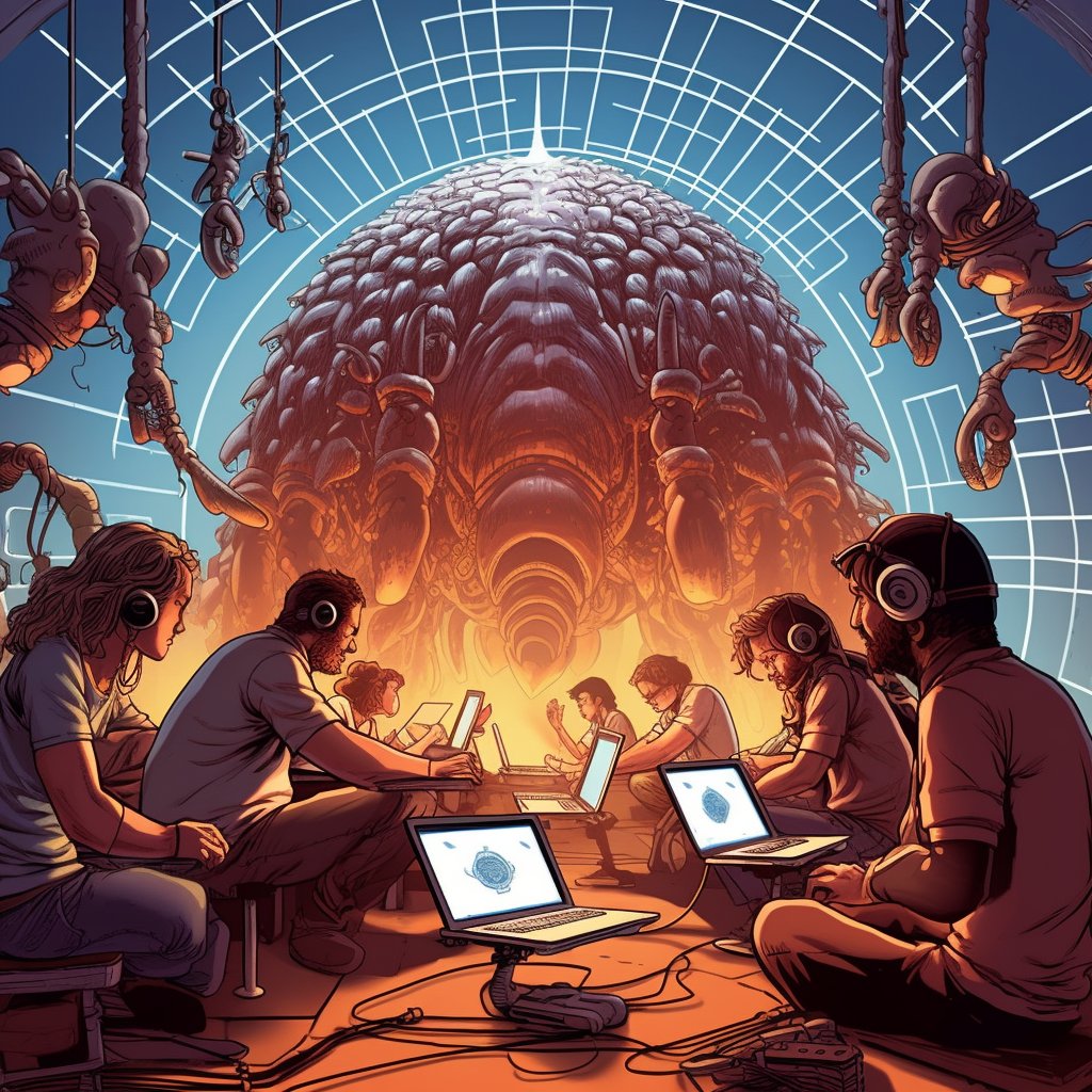 scary_ai_art's tweet photo. Hive Coding

#AIart #programmer #Hackingtime #horrorcoding https://t.co/sEZinkyMzW
