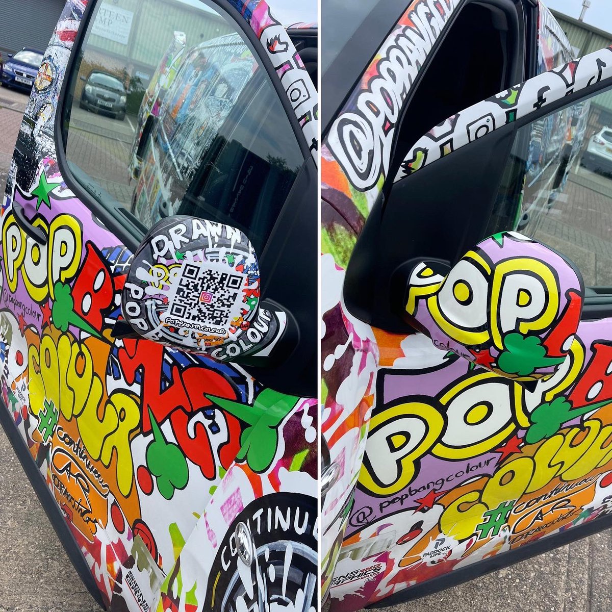 Popbangcolour's tweet photo. Over Reform Automotive having bits wrapped by signsandgraphicsukltd added to the @popbangcolour x @HendyGroup Proace van - including rear spoiler, mirror caps &amp; side running bars 

Looking forward to @HendyPerform day on the 24th @thruxtonracing 

#Hendy #HendyPerformance https://t.co/zTDiarv6p0