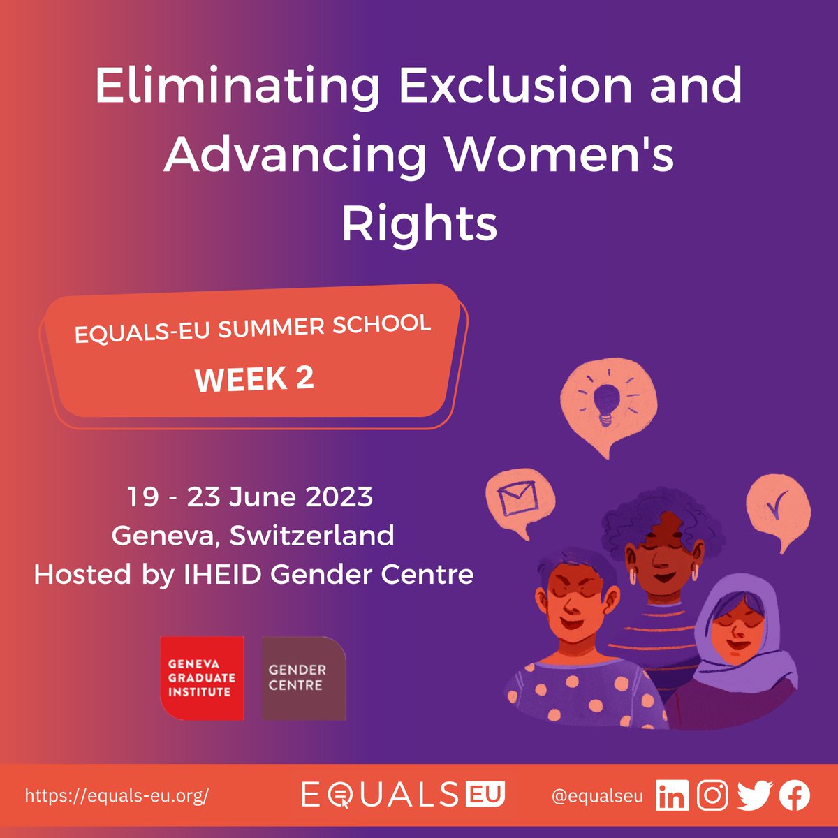 Equals_EU's tweet photo. 📣 Our Summer School at full speed! 🌞 📍Geneva, Switzerland: From gender equality to digital inclusion, this week we're actively exploring ways to build a more equitable society. ✨ Stay tuned for more updates! https://t.co/MMmx5DgYQH