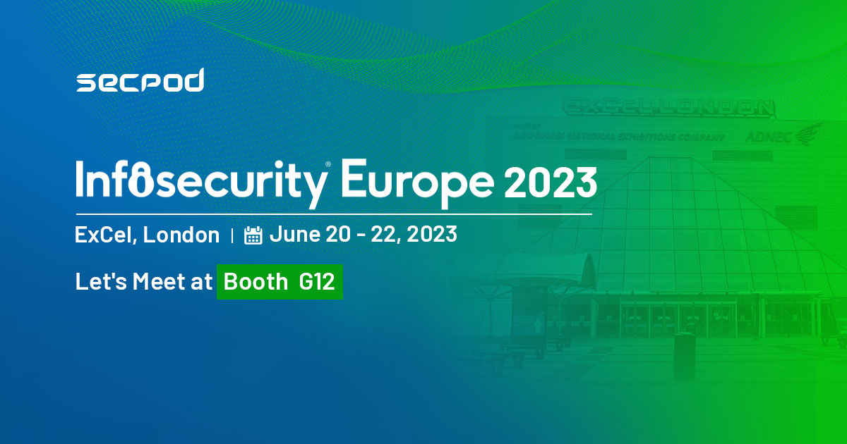 SecPod's tweet image. It&apos;s Time for Infosecurity Europe 2023!

Visit booth G12 to meet our cybersecurity experts and get a sneak peek into the latest innovations from SecPod

#infosecurity2023 #secpod #cybersecurity