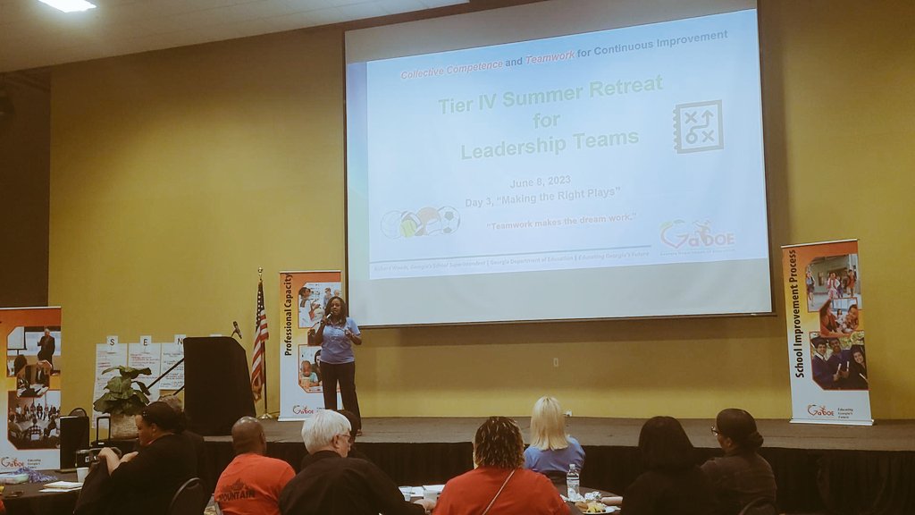 PrideEastside's tweet photo. Powerful TierIV Conferece! Back to the basics of school improvement! @tanzy_kilcrease and team provided school changing strategies in a very practical way. Thanks @GaDOESDI! Every school leadership team needed this training or reminder. #BackToTheBasics #B4N #ZoneStrong https://t.co/FtoWWqRCmu