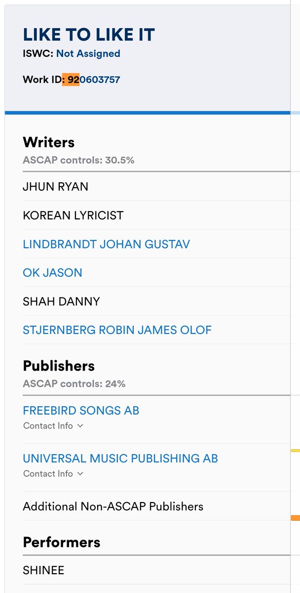 🍉 They registered two new songs called *Insomnia* and *Like to Like It' under SHINee on ASCAP????????? 

#SHINee_HARD #SHINeeIsBack