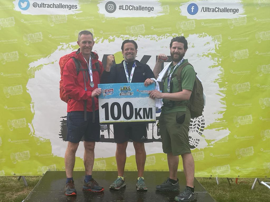 So - Jem, Philip and Michael completed their first Lake District Ultra Challenge this weekend. Started 8.30am on Saturday and finished 8.28am on Sunday. 100km / 62 miles within the 24 Hour target. justgiving.com/fundraising/ph…