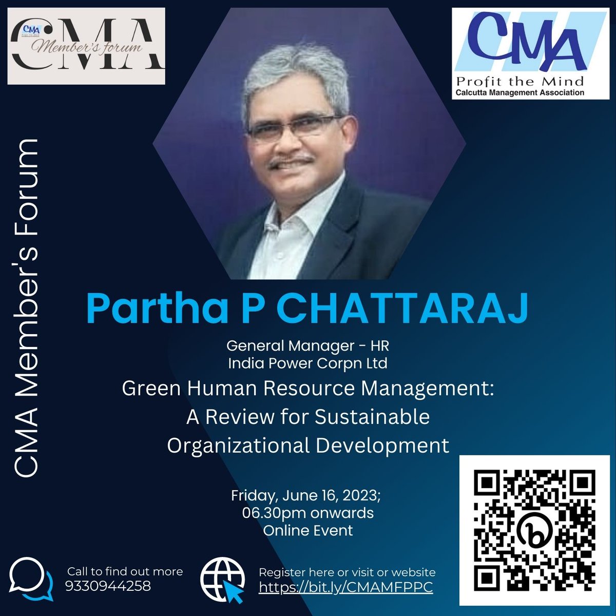 Mr Partha P CHATTARAJ to speak on “Green Human Resource Management: A Review for Sustainable Organizational Development"
Friday, June 16, 2023, 06.30pm online

Register Free: forms.gle/V4DFsCawpmot3U…