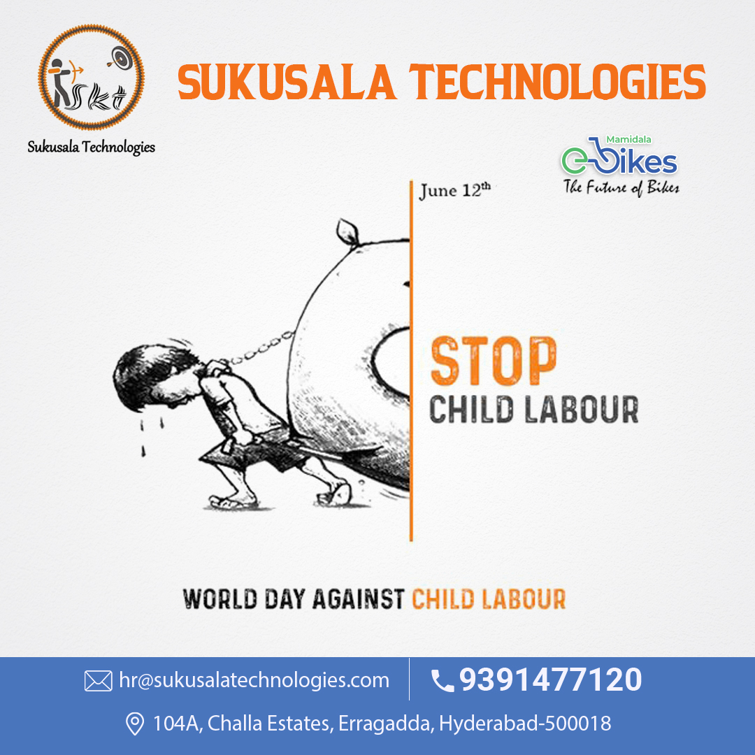 Let them live their DREAMS
#antichildlabourday
📷E-mail: hr@sukusalatechnologies.com
📷Contact: 9391477120
#ChildLabourDay #child #stopchildlabour
#hiringnow #sukusalatechnologies #expertise #business #hrjobs #humanresources #jobsinhyderabad #itjobs