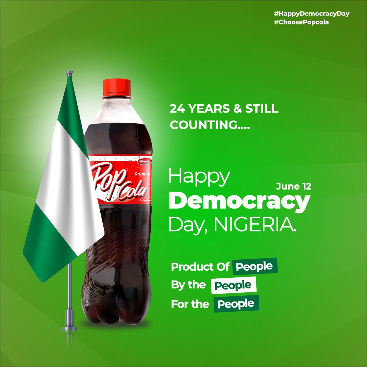Popcolaworld's tweet photo. Happy Democracy Day! 🇳🇬

#MeAndMyPopCola #popcolaworld
#popcola  #mamuda #democracyday2023 https://t.co/KBM2vNl1mB
