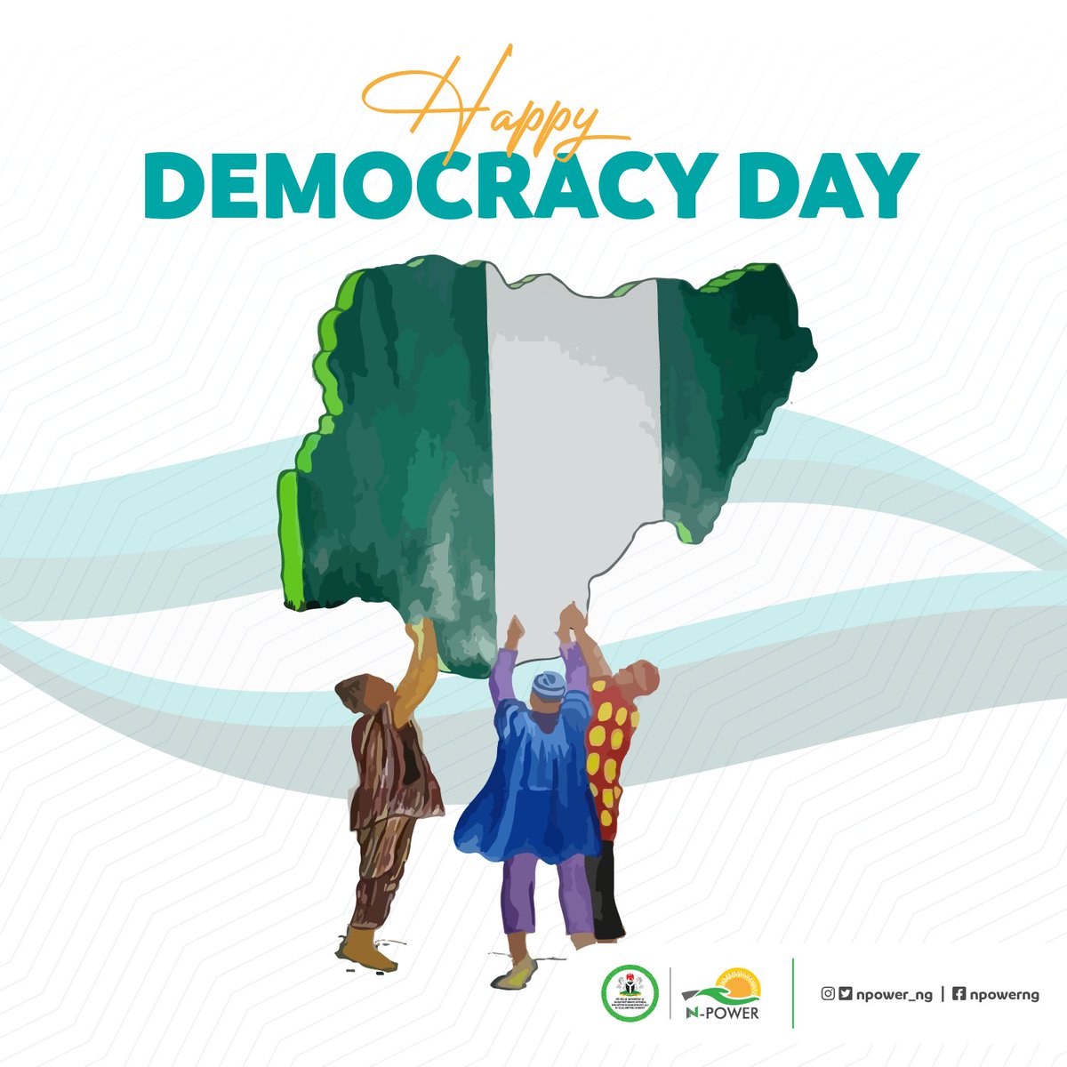 Happy Democracy Day! You are a part, I am a part. Together, we are whole. Do your part! #npowerng #democracy #npower #npowered
