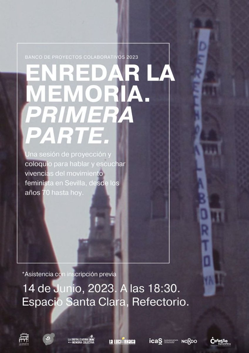 ♀️Quieres enredar la memoria #feminista? 

Si eres una mujer joven vinculada con el feminismo, seguramente te interese este encuentro de #bancodeproyectoscolaborativos este miércoles 14 de junio. 

ℹ️ Échale un vistazo e inscribirte!
bancodeproyectoscolaborativos.org/14-06-23-prese…