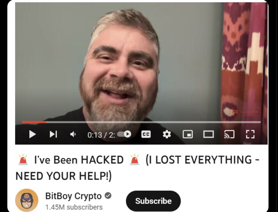 CobraKaiVV's tweet photo. Does this look like the face of a man who just "lost everything?
#BlockBitBoy and don't get scammed.
@Bitboy_Crypto account posted phishing links and over $1m has been stolen so far. https://t.co/Tlv5MiBWgv