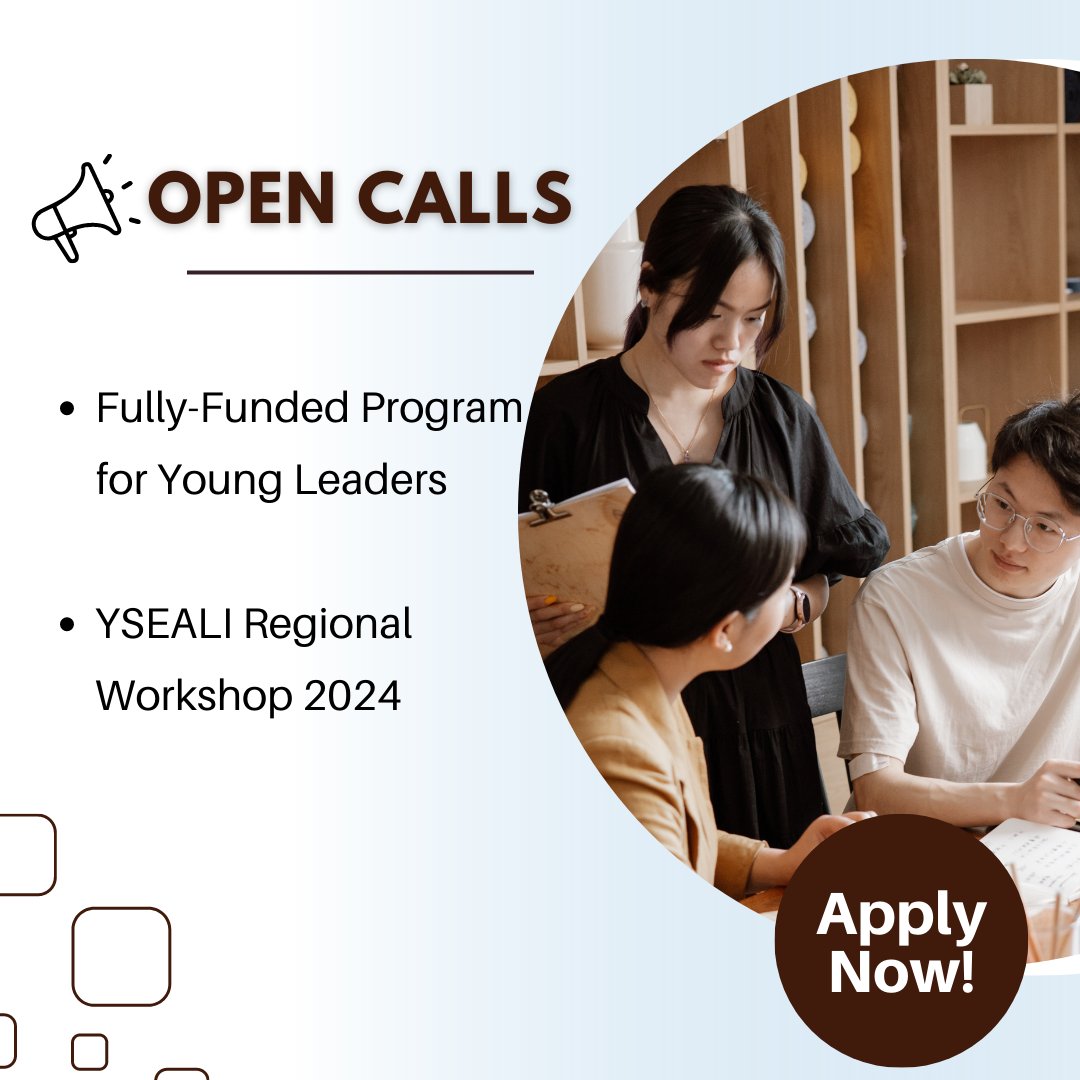 📢CALL FOR APPLICATIONS

🔘US Govt sponsored Fully-funded Program for Emerging Leaders:
Click here to apply: www2.fundsforngos.org/?p=112223

🔘YSEALI Regional Workshop:
Click here to apply: www2.fundsforngos.org/?p=112377