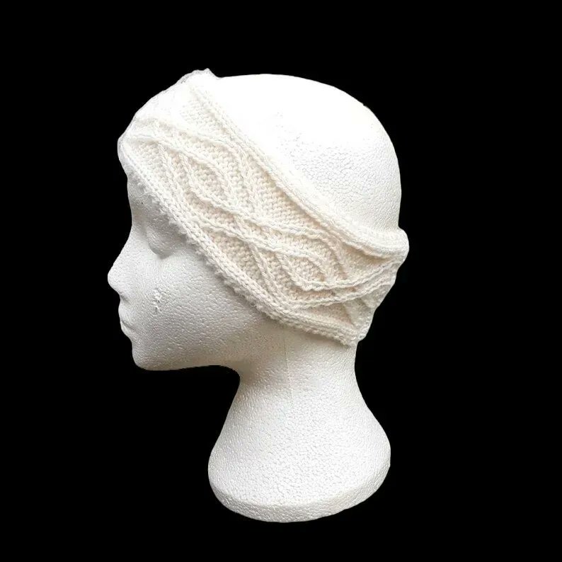 Hand knitted ladies girls cream headband ear warmer with diamond cable pattern pattern buff.ly/3M2jS2w #etsy #knittingtopia #uksmallbiz #handmade #atsocialmedia #tweeturbiz #MHHSBD #craftbizparty