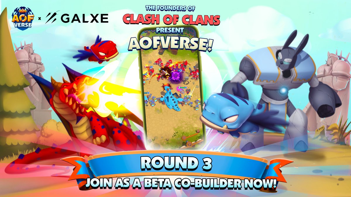 🚨BETA INVITES ROUND 3🚨

Gear up and get ready to test <a href="/AOTactics/">Army of Tactics Official</a>, the revolutionary #Web3 auto-battle game from Clash of Clans founders, powered by <a href="/Galxe/">Galxe</a>🔥

Claim now galxe.com/AOFverse/campa…

Act fast! This epic adventure is first come, first served. Don't miss out! ⚔🛡️