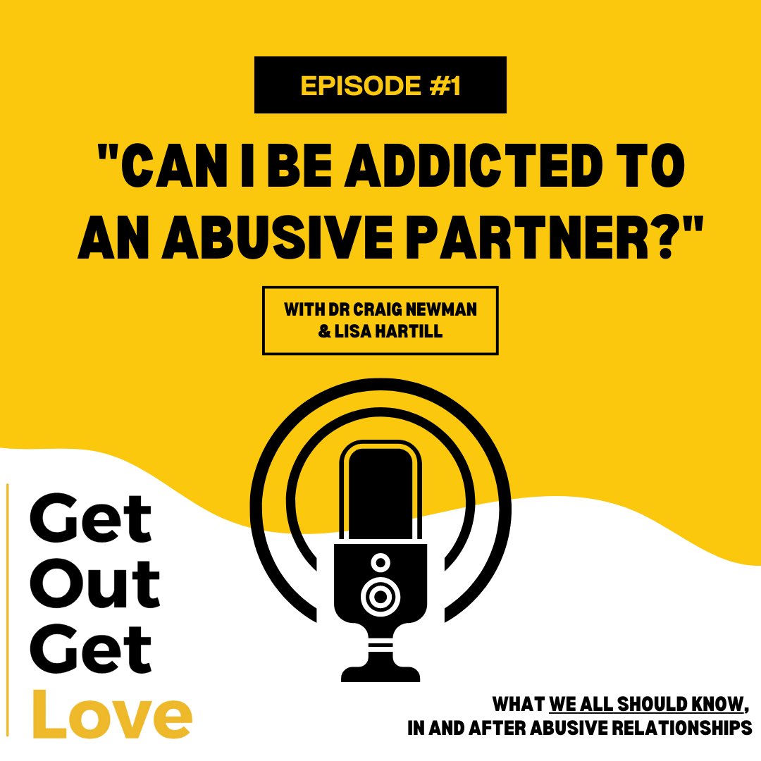 GetOutGetLove's tweet photo. Can I be addicted to an abusive partner? Our new podcast answers this.
Listen: https://t.co/qXqLezSDq6

Expertly designed, confidential and affordable support, at your own pace go to: 
https://t.co/B0C019w3ad

#abusiveex #toxicex #abusiverelationship #abuserecovery #gogl https://t.co/bAniAlht9r