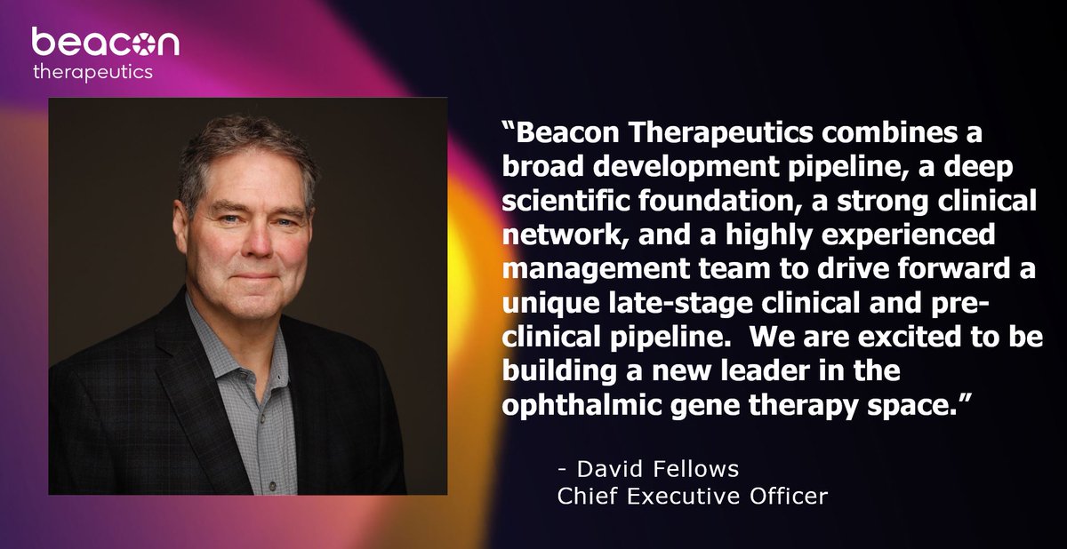 Beacon Therapeutics has officially launched!

Here at Beacon, we are pursuing the development of a new generation of #genetherapies to treat a range of rare and prevalent #retinaldiseases.