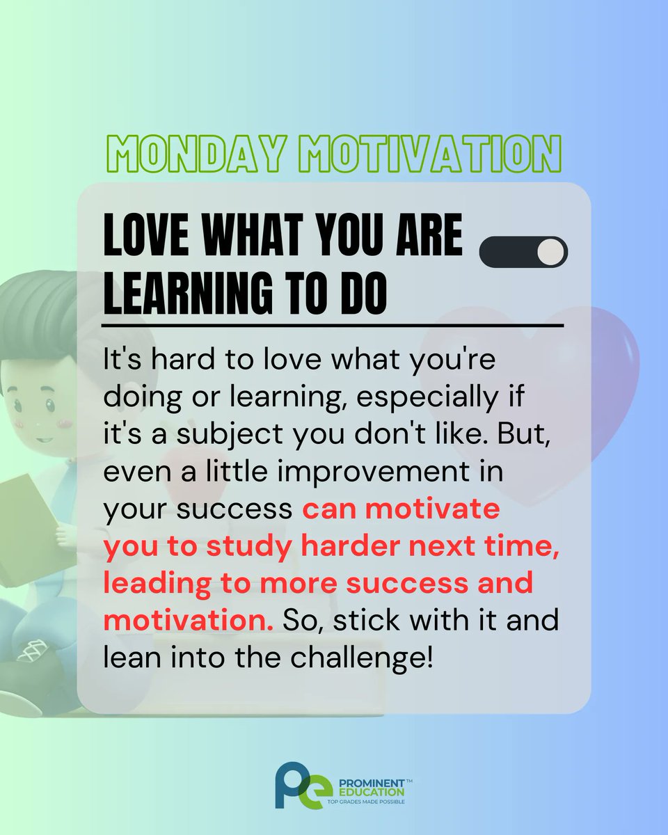 Prominent_EduUK's tweet image. MONDAY MOTIVATION🌞
Each week we share our tips to stay motivated while you study～💌
For more study ideas, techniques and revision tips and resources from our elite educators S, follow our page and subscribe to our mailing list! &amp;amp; (link in bio)💬
#poster #Eachweek #gcse #11plus