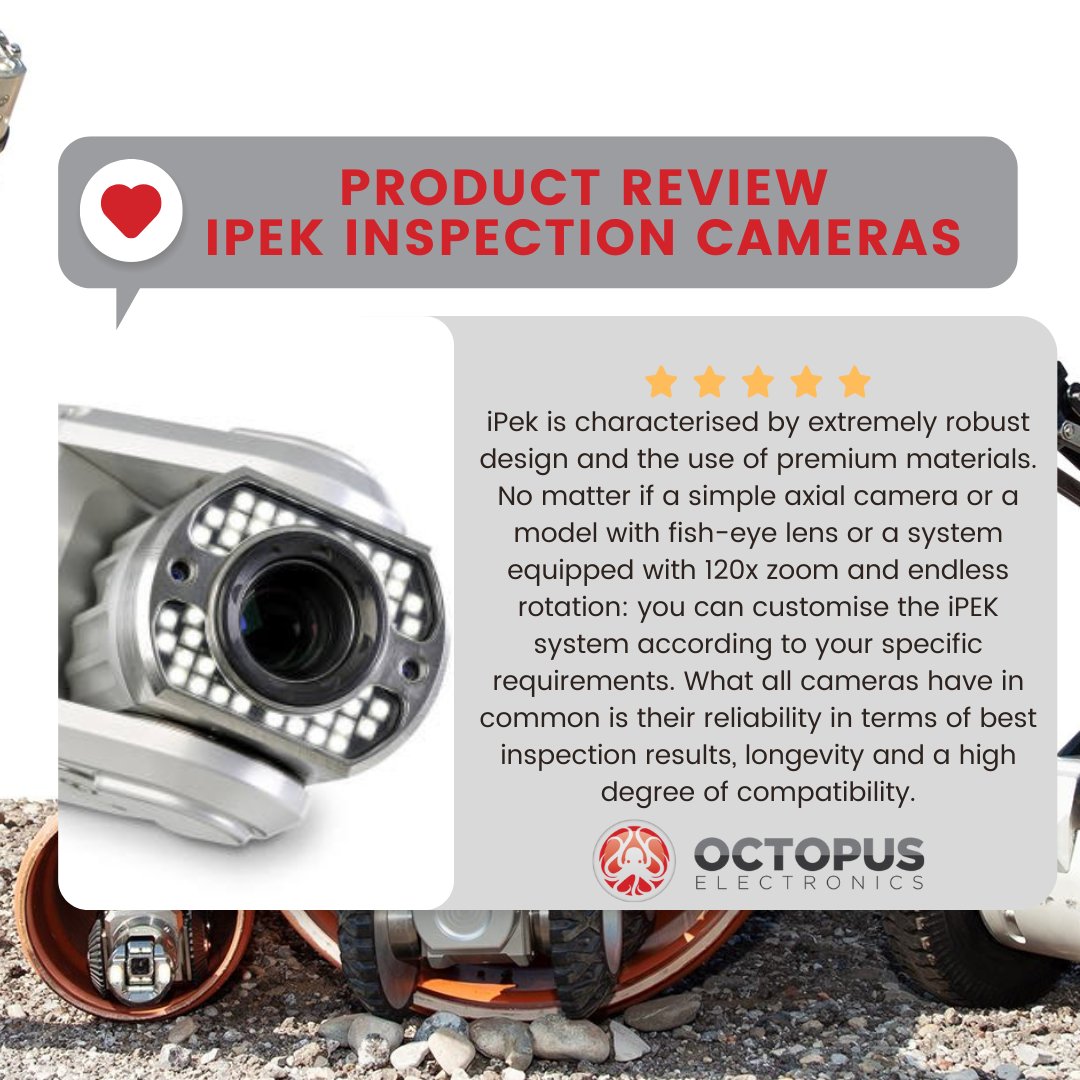Spotlight On: iPEK Inspection Cameras! 📷✨ 

Trust in iPEK and Octopus Electronics for unrivalled quality and performance in pipeline inspection! 💡🔍 

#SpotlightOn #iPEKInspectionCameras #Precision #Clarity #PipelineInspection #OctopusElectronics