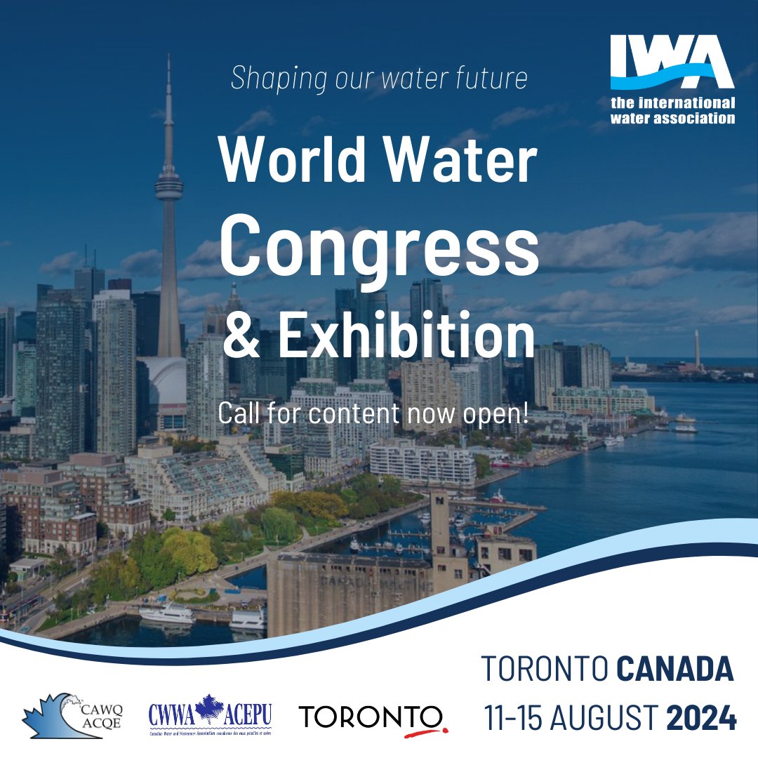 Are you excited for the return of the #WorldWaterCongress in 2024!?

IWA is currently seeking original content to shape and deliver a rich programme spanning the entire #water cycle. The call for content is open - share your ideas and insights now!  ow.ly/ZmtH50OJV3e