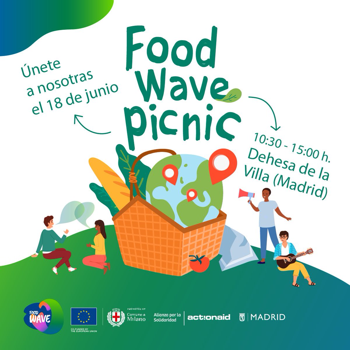 ActionAid_ES's tweet photo. ¡Ánimo con el lunes! Nosotras estamos contentas de empezar la semana del #FoodWavePicnic 🤩
¡#Madrid, cómo nos lo vamos a pasar!
👉🏾https://t.co/B6cm0K7UGh
Mejor alimentación para un mundo mejor
#FoodWaveProject #picnic https://t.co/XvD3duLiGJ