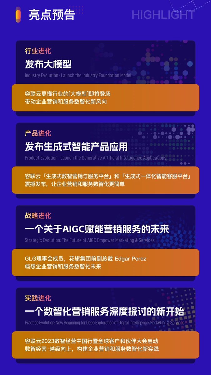 Cloopen_'s tweet image. Join us for the &quot;Generative Marketing Services and Large Models Forum&quot; on July 8th, hosted by Cloopen Group and in collaboration with the 2023 World #AI Conference Organizing Committee and more! 🤩 Shanghai World Expo Center is the lucky location. #DigitalEconomy #LargeModel