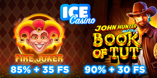 📢Don't miss the best offers on Ice!
🎁 85% + 35 FS at Fire Joker
🎁 90% + 30 FS at Book of Tut
❗️Use Bonus code 🎁ICEx or ICEy🎁to get the gift!
💶💶Min. deposit: 20 €💶Max. Bonus: 700€
🗓️The present is available till 23.06