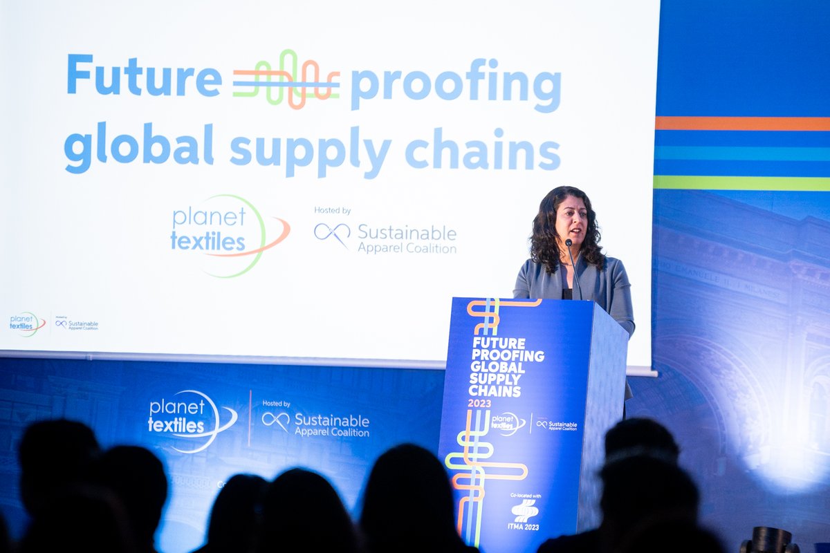 cascale_org's tweet photo. "Transformative change within our industry is not only necessary but can only be achieved through collaboration" - SAC CEO @asrazvi kicks off #PlanetTextiles, delivering the opening address prioritising #collectiveaction https://t.co/LpS428JUTh