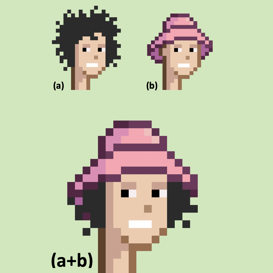 ReFunks's tweet photo. 🧵
It's taking us a bit longer to make our collection as unique as we want it to be.
Traditionally, punks only have 3 options:
1/ No hair, No hat
2/ Hair only (a)
3/ Hat only (b)
What if a collection combined Hairstyles and Hats together (a+b) to have more diversity?
#ReFunks https://t.co/7VtuKnvKBS