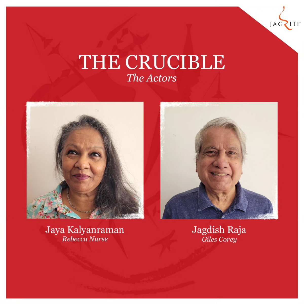 Meet the Actors!

Jagriti presents a rehearsed reading of Arthur Miller's The Crucible, directed by Arundhati Raja. 

On for one show only at Jagriti Theatre!

Get your tickets on BookMyShow. Link to the show: in.bookmyshow.com/plays/the-cruc…

#rehearsedreading #theatre #show