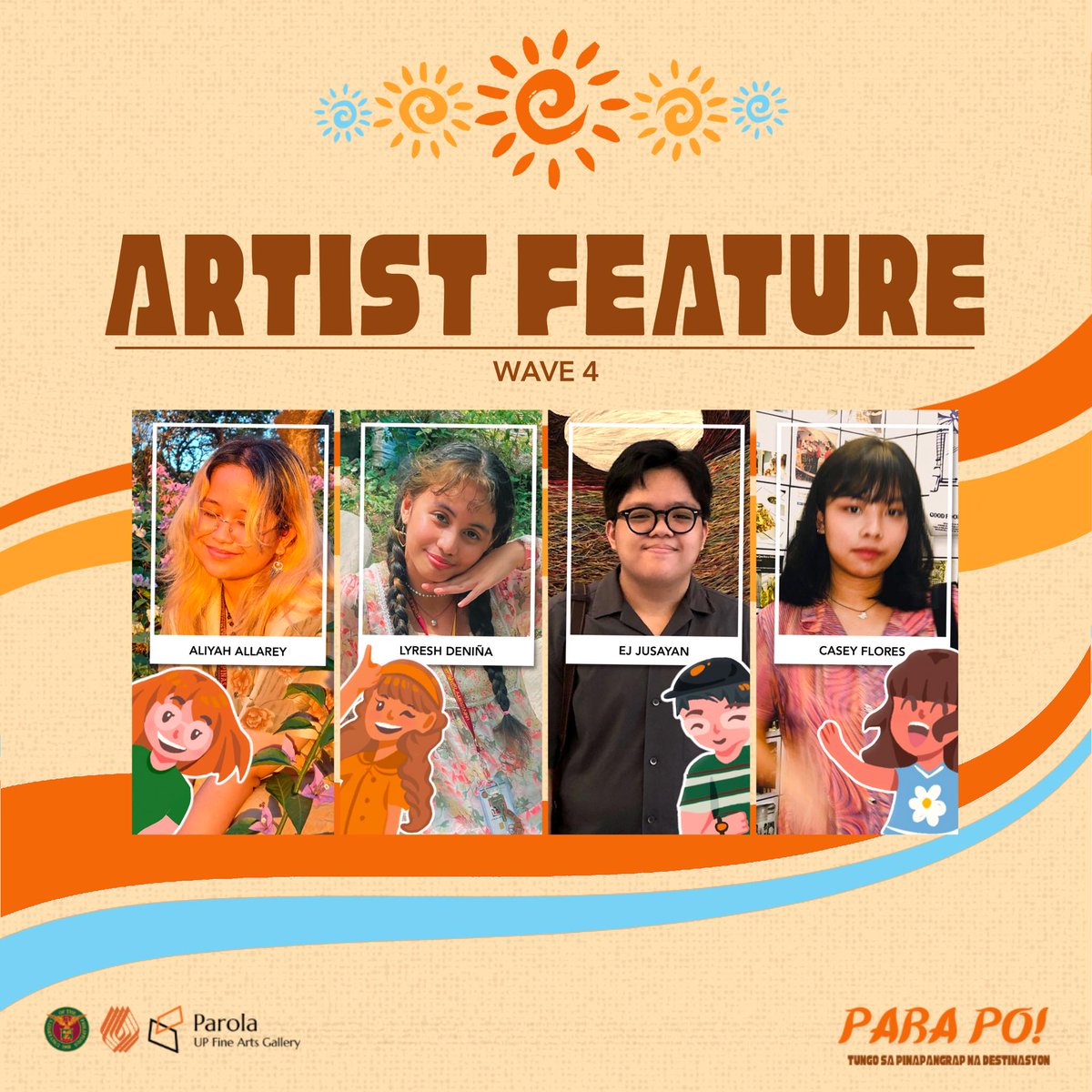 blockxhibit's tweet photo. [1] We had a great time introducing you to Block X-VC’s work! We hope these features helped you have a quick grasp of their motivations and inspirations as artists.👩‍🎨

As we now reach the end of our artist feature, meet our final set of artists, Iyah, Casey, Ej, and Lyresh! 🧡 https://t.co/I6UCvJq3PO