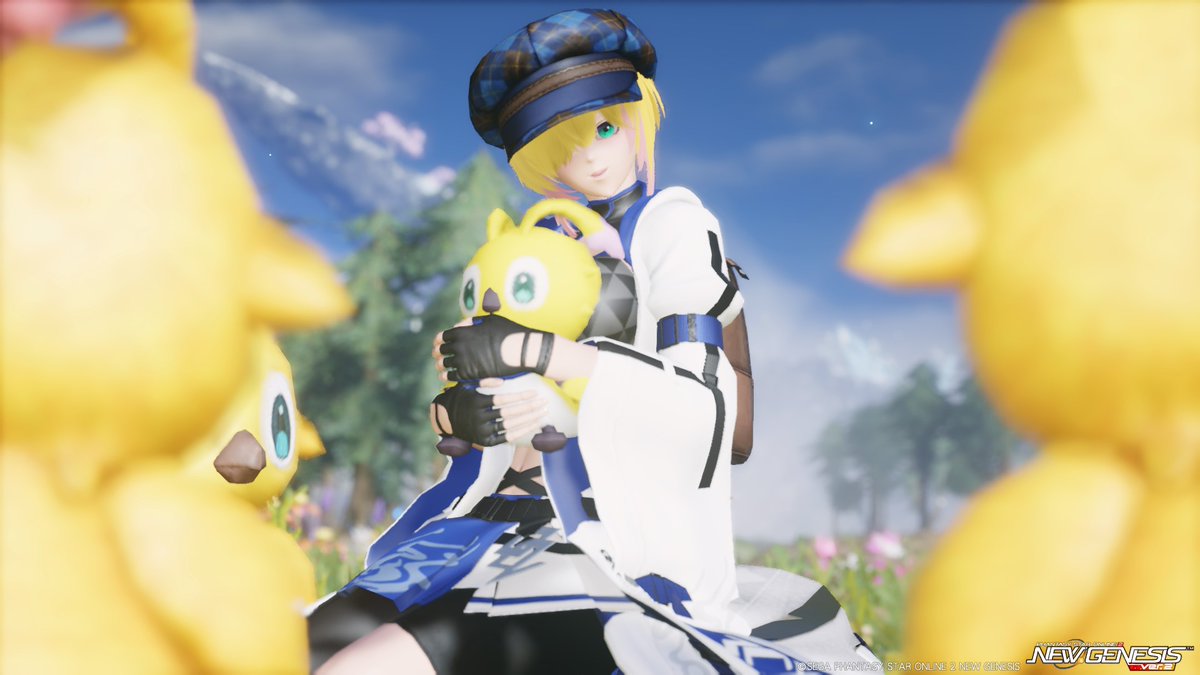 はじめての「かんたん撮影モード」
フォクシオンテックもかわいいラッピーぬいぐるみもかわいい🐥
 #PSO2NGS