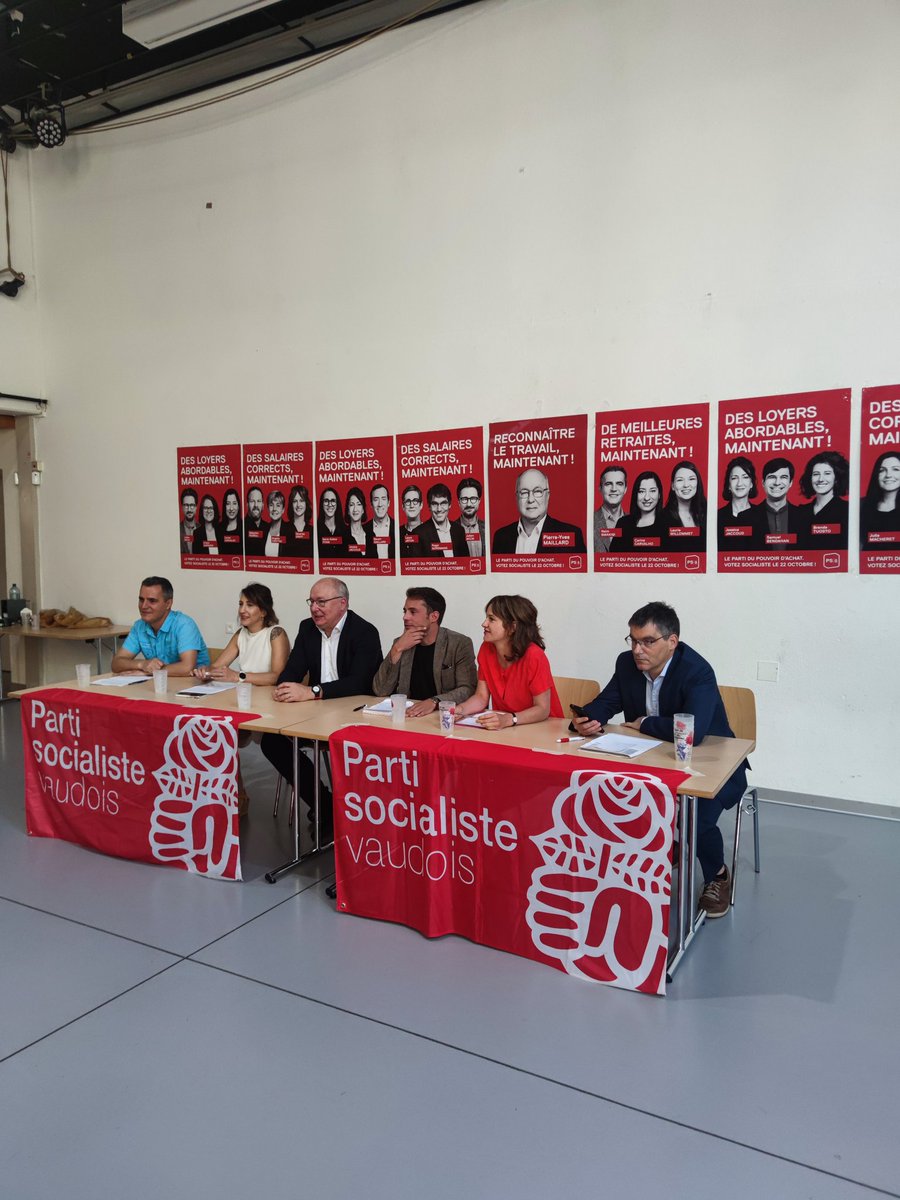 Des loyers abordables, maintenant !
Des salaires corrects, maintenant !
De meilleures retraites, maintenant !

Le 22 octobre, on vote pour le Parti du pouvoir d'achat! 💪🏼 

➡️ Lancement de campagne du <a href="/psvaud/">Parti socialiste vaudois</a> pour les élections fédérales 🌹

<a href="/PSSuisse/">PS Suisse</a>