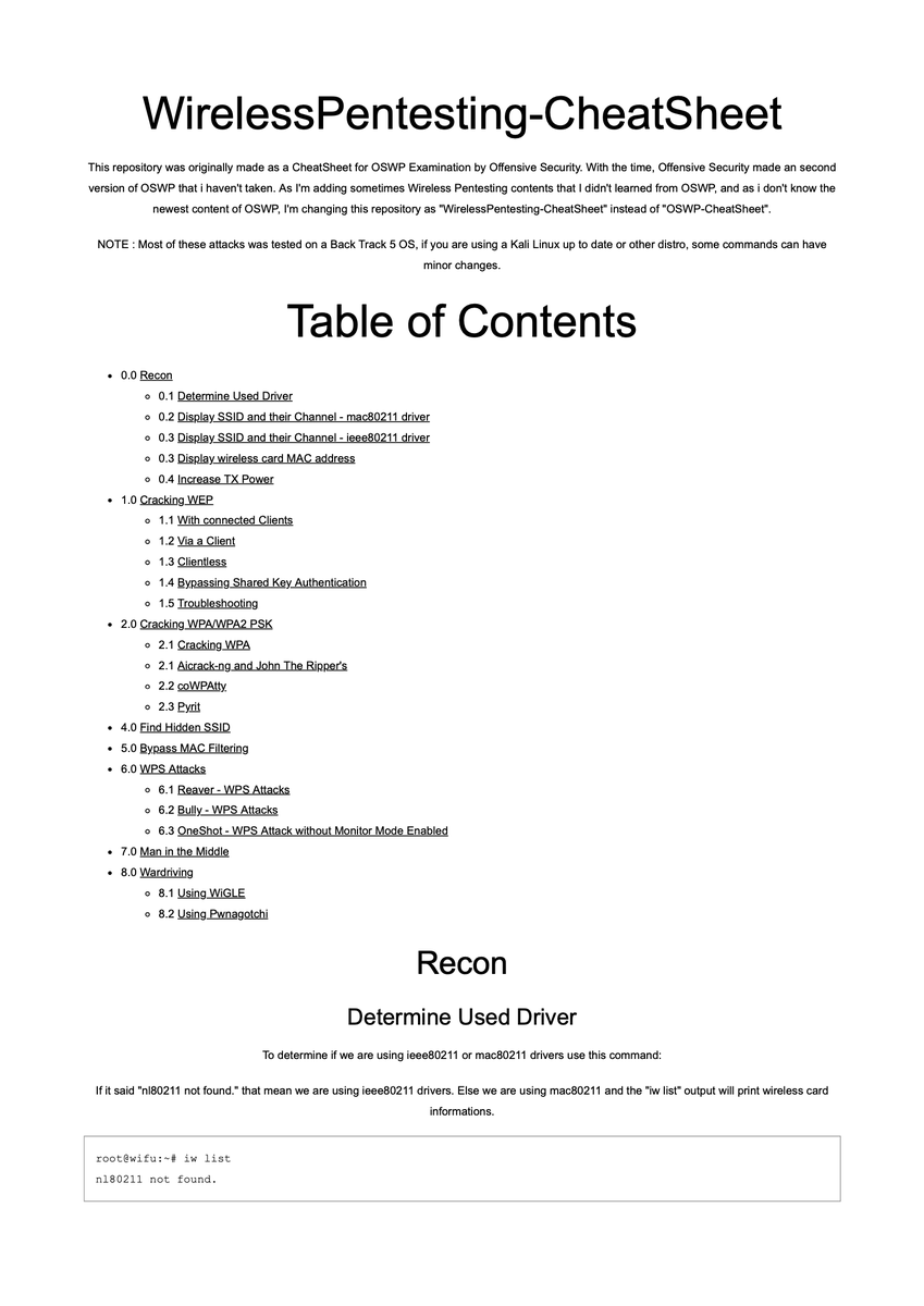 brcyrr's tweet photo. Today I have a great cheat sheet suggestion on "Wireless Pentesting" that you can use❗️☺️ You should definitely add it to your bookmarks.🤞🏻🌸

Have a nice week!☀️🍉

Credit: @v0lk3n 🌟🙌🏻

Repo: https://t.co/qFfV3f4668 

#cybersecurity #infosec #pentest #Wireless #CheatSheet https://t.co/tpriJudGhX