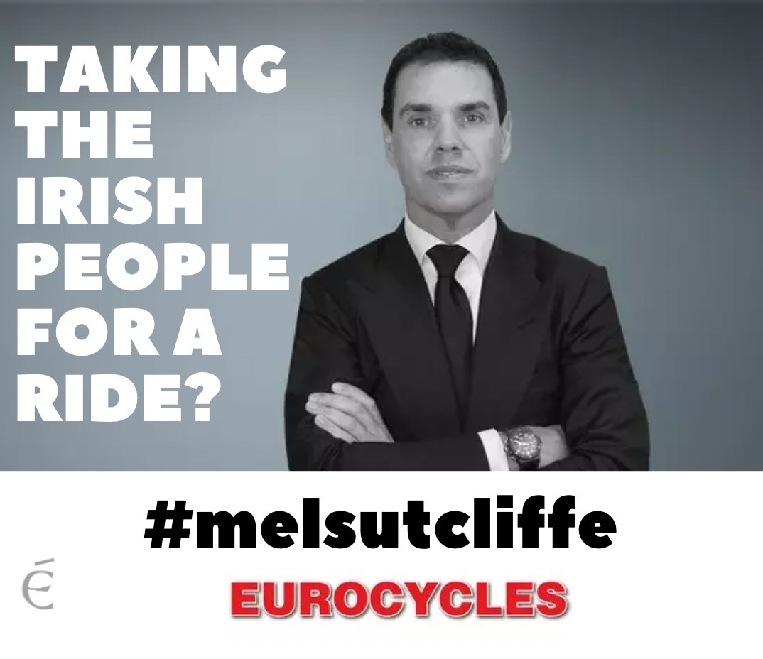 Mel Sutcliffe. 

Taking the Irish people for a ride?

#melsutcliffe

#Eurocycles