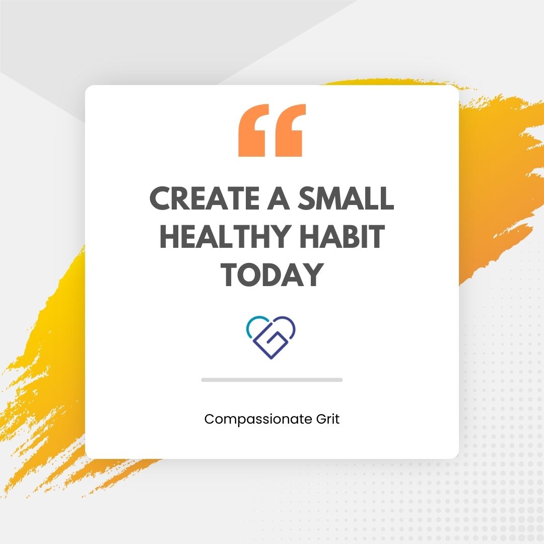 CompassionGrit's tweet photo. Healthy Habits: Incorporate a new healthy habit into your routine today. It could be drinking more water, taking breaks, or practicing portion control during meals. Small changes can have a big impact on your well-being. #HealthyHabits #wellness https://t.co/3kZAerzs7Z