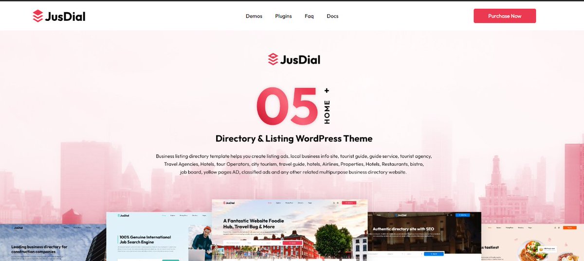 About JusDial WordPress Theme JusDial WordPress Theme Directory, Classifieds Listing WordPress Theme. The business listing directory template helps you create listing ads, local business info sites, tourist guides, guide services, tourist agencies, themesgear.com/jusdial-wordpr…