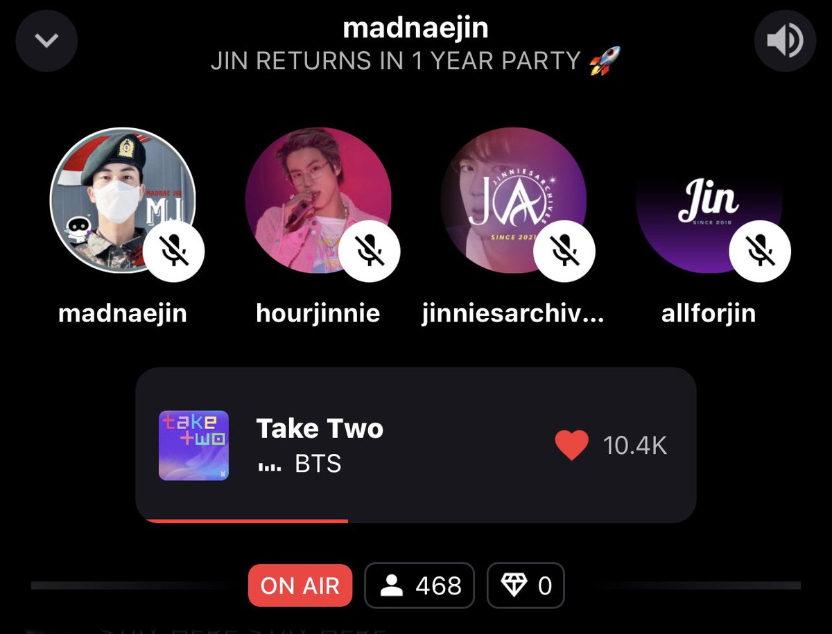 vote1204's tweet photo. @jinnieslamp @SeokjinGlobal @hourjinnie @MadnaeJin1204 I'm joined！
Thank you, hosts.

JIN RETURNS IN 1 YEAR  
#WaitingForTheAstronaut https://t.co/G6GBqIJR7g