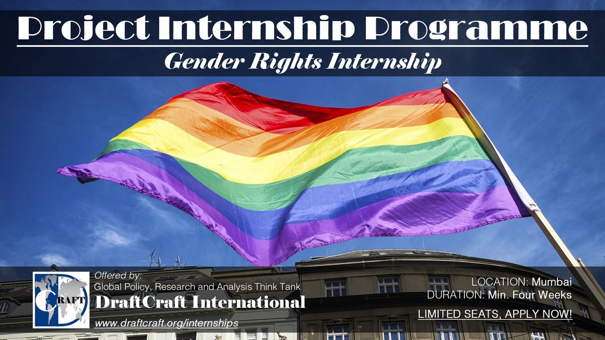 Gender Rights Internship | Inviting applications for the Project Internship Programme

Location: Mumbai (India)
Visit: draftcraft.org/internships

#GenderRights #Gender #Equality #GenderEquality #Internship #Careers #ThinkTank #Project #ProjectInternship #Research