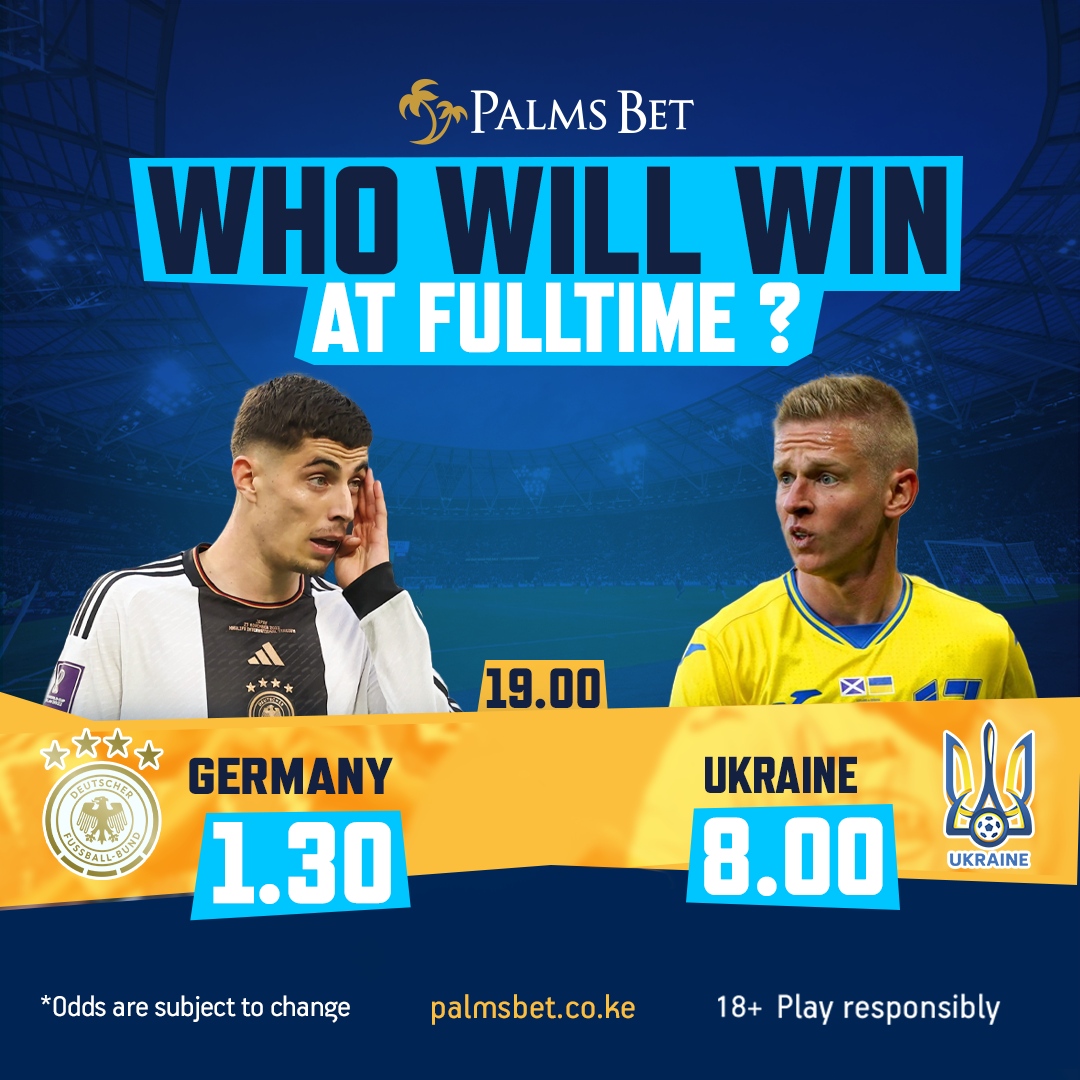 PalmsBetKe's tweet photo. Germany are unbeaten in all eight previous meetings against Ukraine to date, winning five and drawing three.

How shall todays match unfold? 

Make that prediction count 👉🌴 https://t.co/lVmaitSCpH  

#germanyfc #ukraine  #Palmsbet #football https://t.co/mv7Q1XIgTw