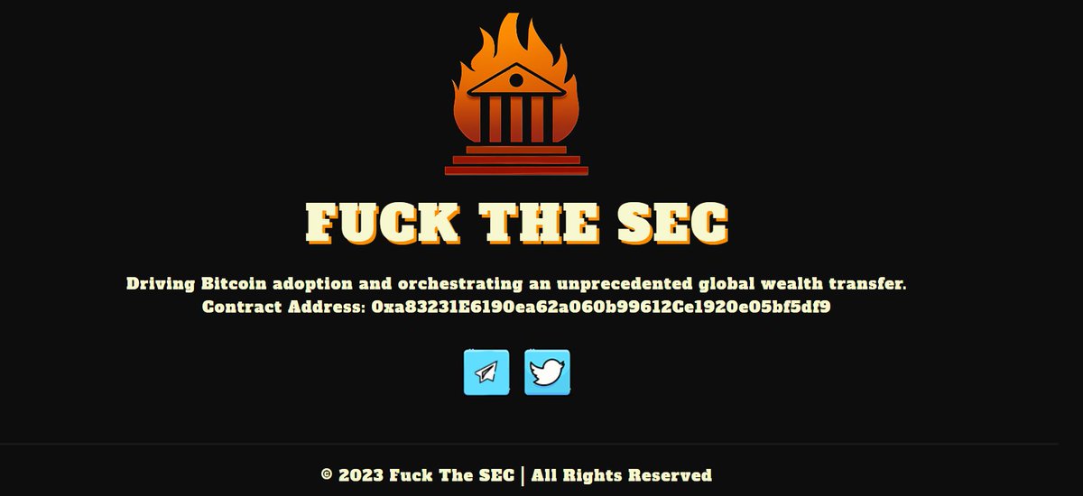 BCE_Bridge's tweet photo. SBDAO (Support Binance Dao) initiated, unorganized,worthless meme coins. To address 0x5dcbffb8ea07d69e33c79658d7d6ac1b9525e8d0  Transfer to 0.1BNB to obtain real-time BSC chain 150 billion FSEC (Fuck SEC) tokens. Project official website: https://t.co/AKZT7b40MC https://t.co/C7xij6u90A