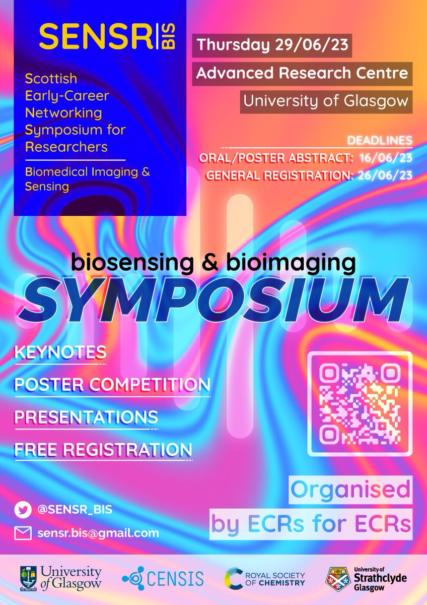 Last week to submit your abstract to <a href="/SENSR_BIS/">SENSR BIS</a>!! 
forms.gle/Wg1Ym8WjhHT3qt…….
Don't miss out on the best poster and best talk competition! 📍<a href="/UofGARC/">UofGARC</a> 🗓️29th of June
Queries: sensr.bis@gmail.com or dm!