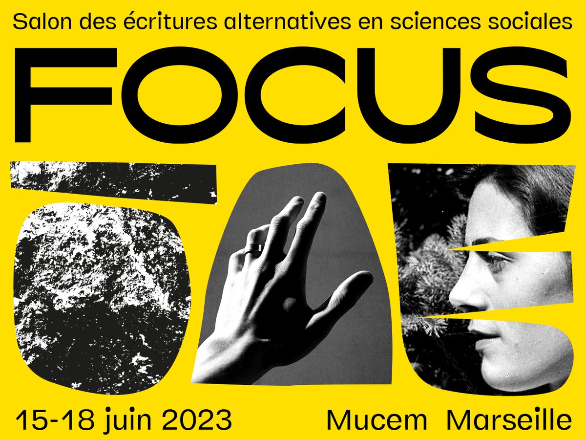 Mucem's tweet photo. 🗣Samedi 17 juin, dernier jour pour profiter du salon FOCUS. 
Rencontres avec des artistes et des chercheurs dans le forum, projections, débats, exposition de photographies, forum des revues... en entrée libre et gratuite !
📝Programme : https://t.co/0018AQOLs1 https://t.co/CnuqDH95NG