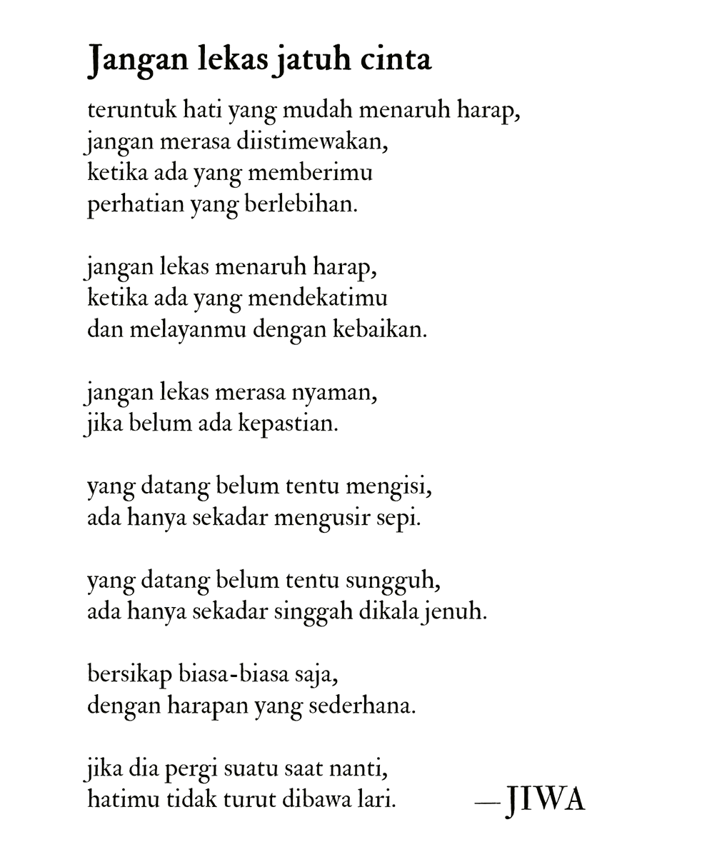 NukilanBiruni's tweet photo. Jangan lekas jatuh cinta. https://t.co/3HhUkGVkcB