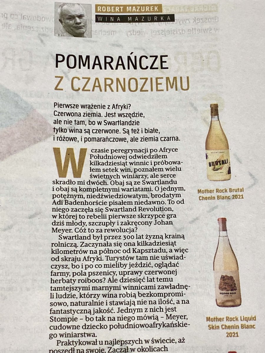 O wspaniałych winach ze Swartlandu już w Plusie Minusie było. Można je kupić u ⁦<a href="/PolishSomm/">Piotr Pietras MS</a>⁩