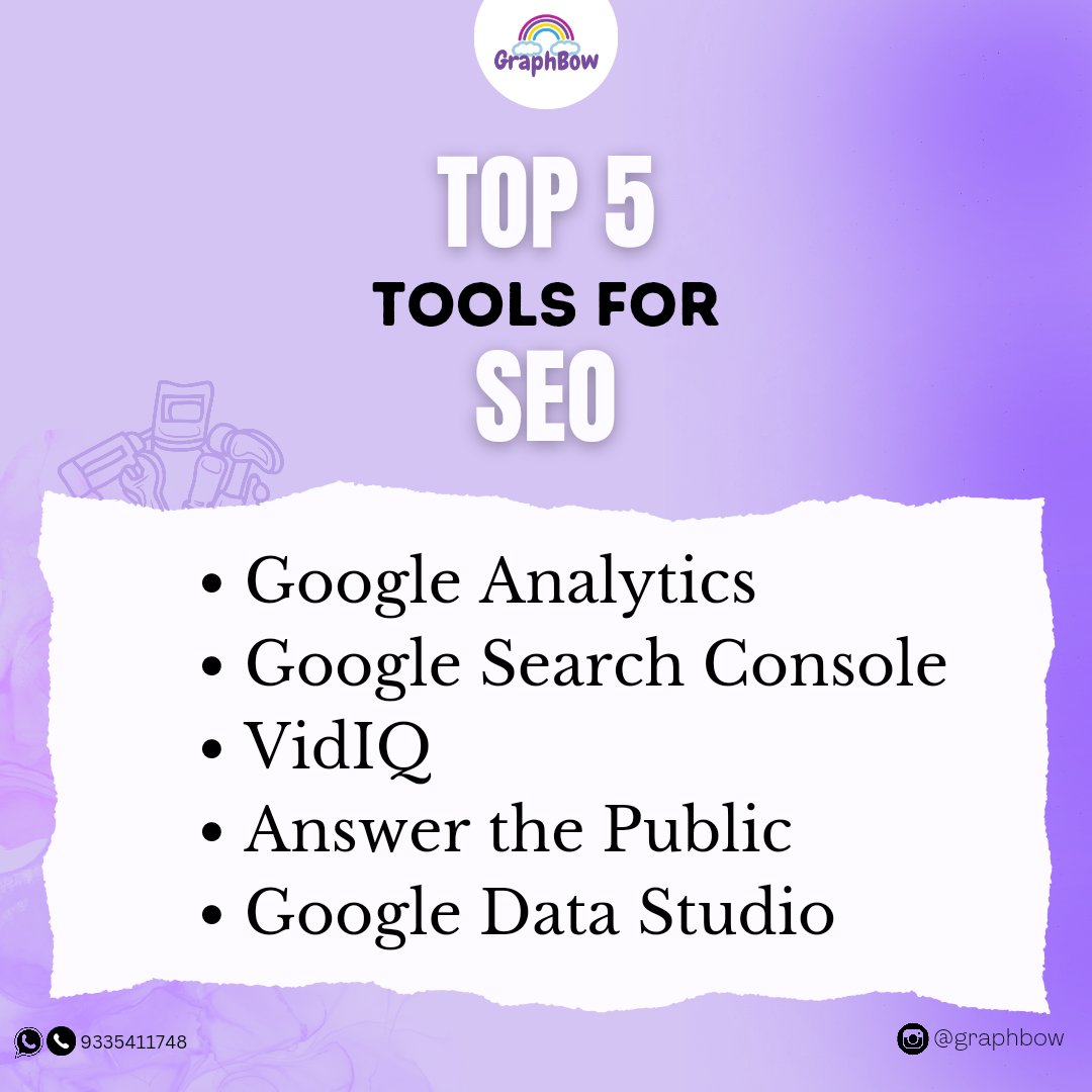 graphbow's tweet photo. Supercharge your website with these SEO Tools 📢

Follow -@graphbow 

#seotools #SEO #topptools #graphicdesigningagency #DigitalMarketing https://t.co/CN9NiXVjRv