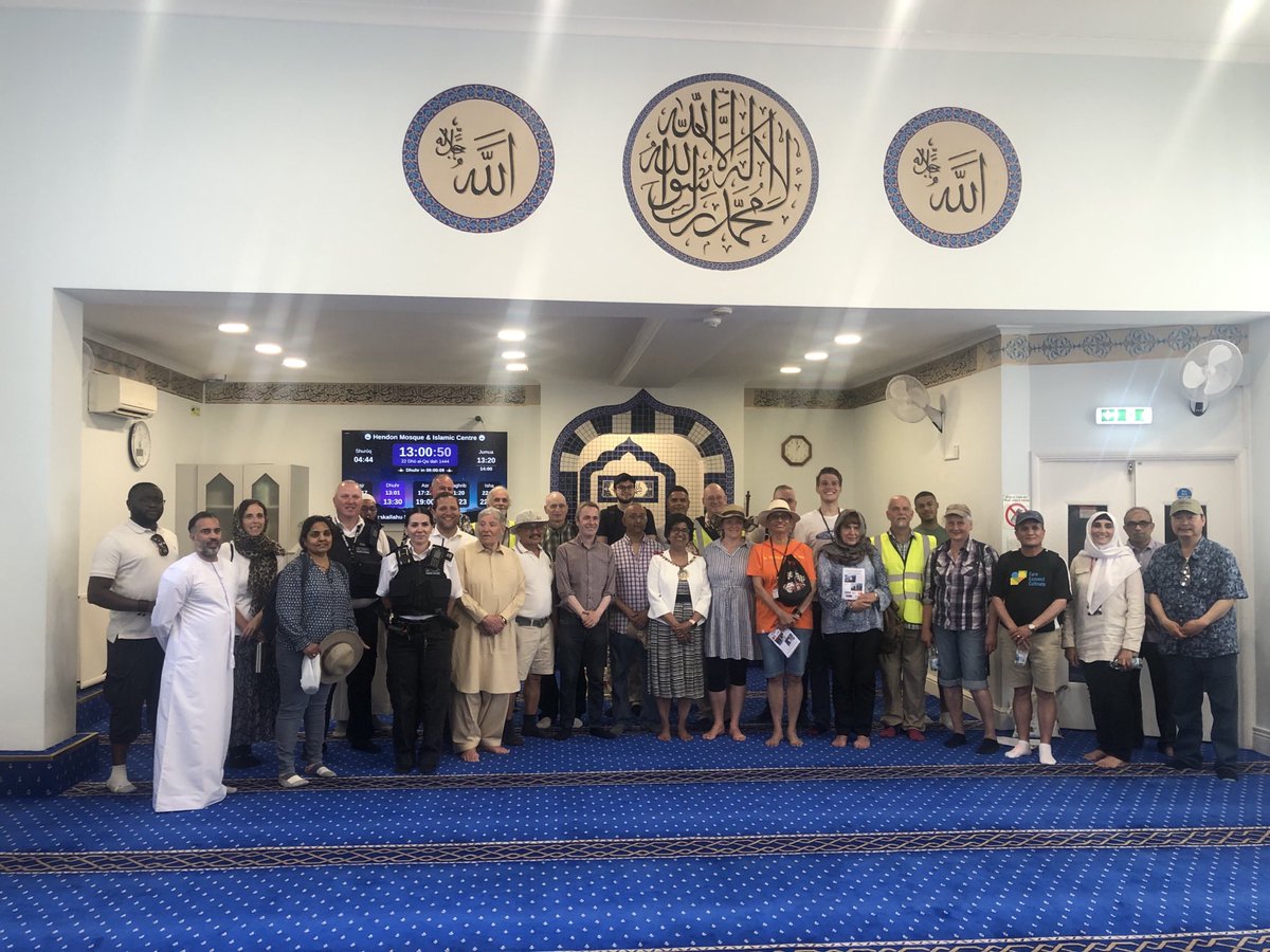 I was thrilled to be at West Hendon Mosque and Islamic Centre to welcome the BMFF walkers who took part in the Faith and Peace walk. A big thank you to the Mosque for hosting us and your impressive hospitality. Thank you to all the walkers too.