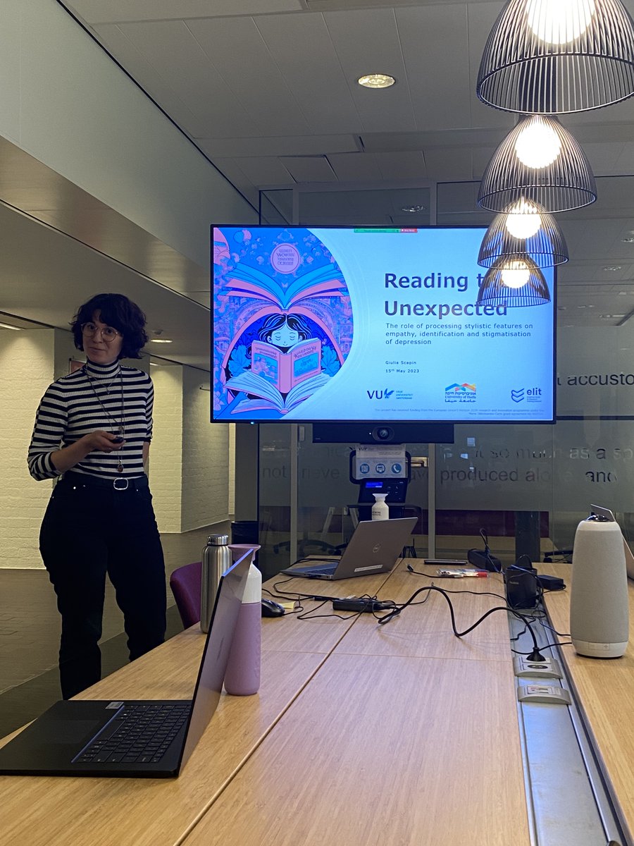 ESRs <a href="/juliadejonge_/">Julia</a> and <a href="/Giuli_Scapin/">Giulia Scapin</a> presented their ELIT research projects to the Department of Communication Science of VU University, a department not very familiar with Literary Studies. Lots of interesting questions and insights!